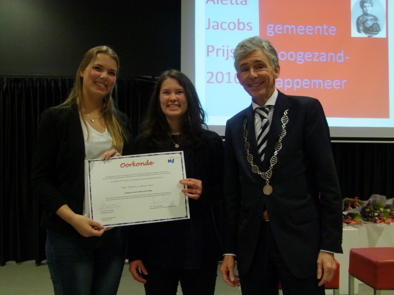 Alisha Bletterman en Marleen Venema winnen prestigieuze Dr. Aletta Jacobs Prijs