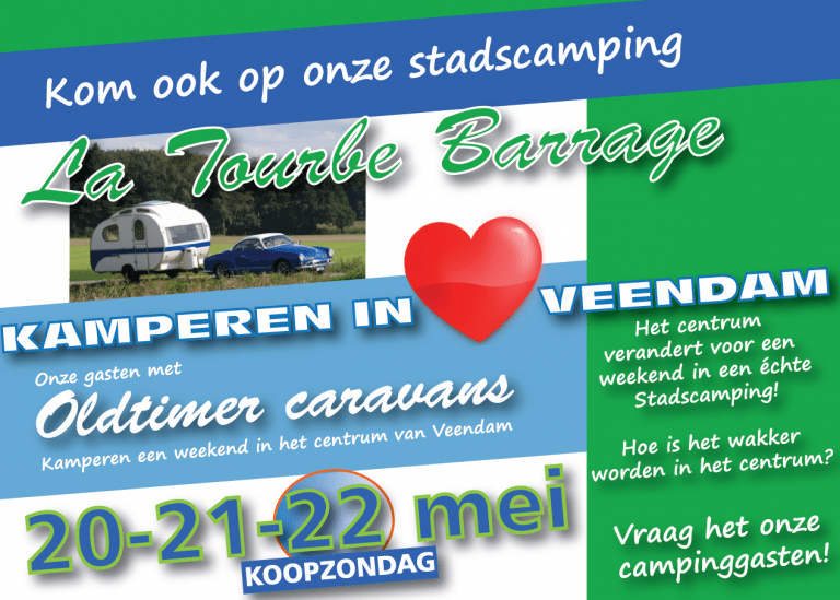 Centrum Veendam wordt Stadscamping voor oldtimer caravans