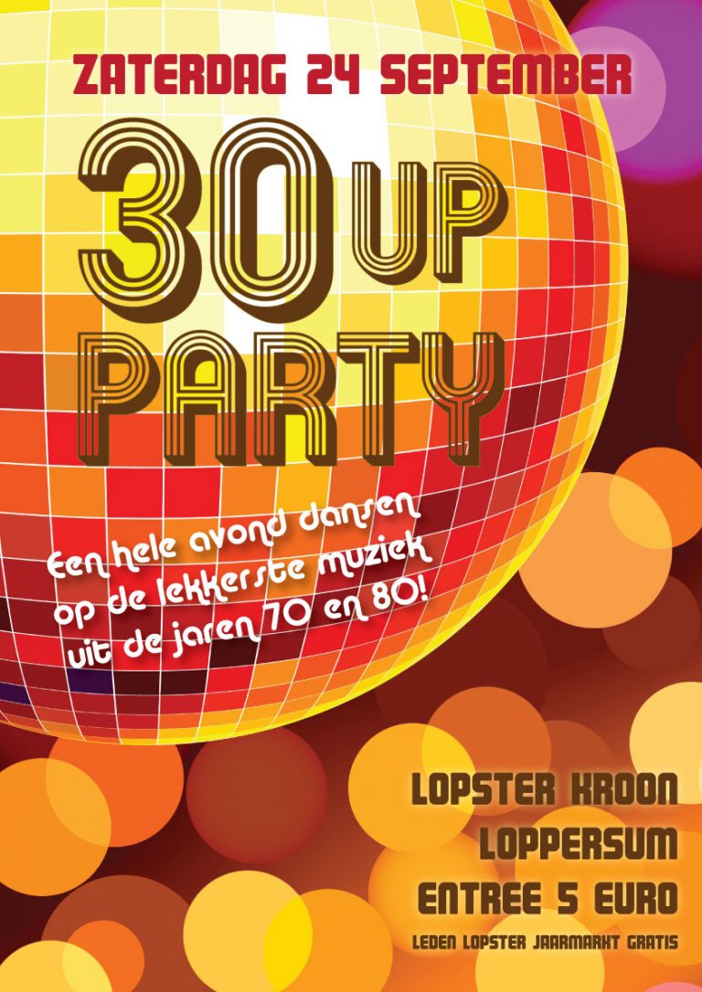 30 Up Party bij Café De Lopster in Loppersum