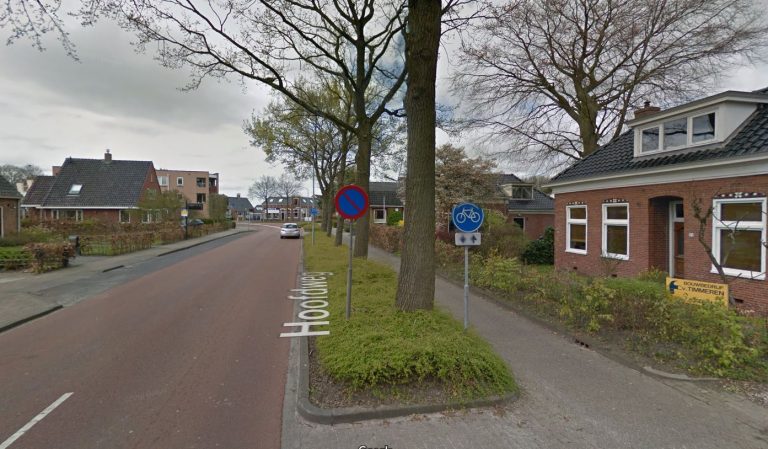 Werkzaamheden aan fietspad langs Hoofdweg in Harkstede